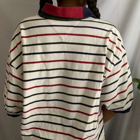 Tommy Hilfiger striped polo 🍒💙 - Picture 4 of 4